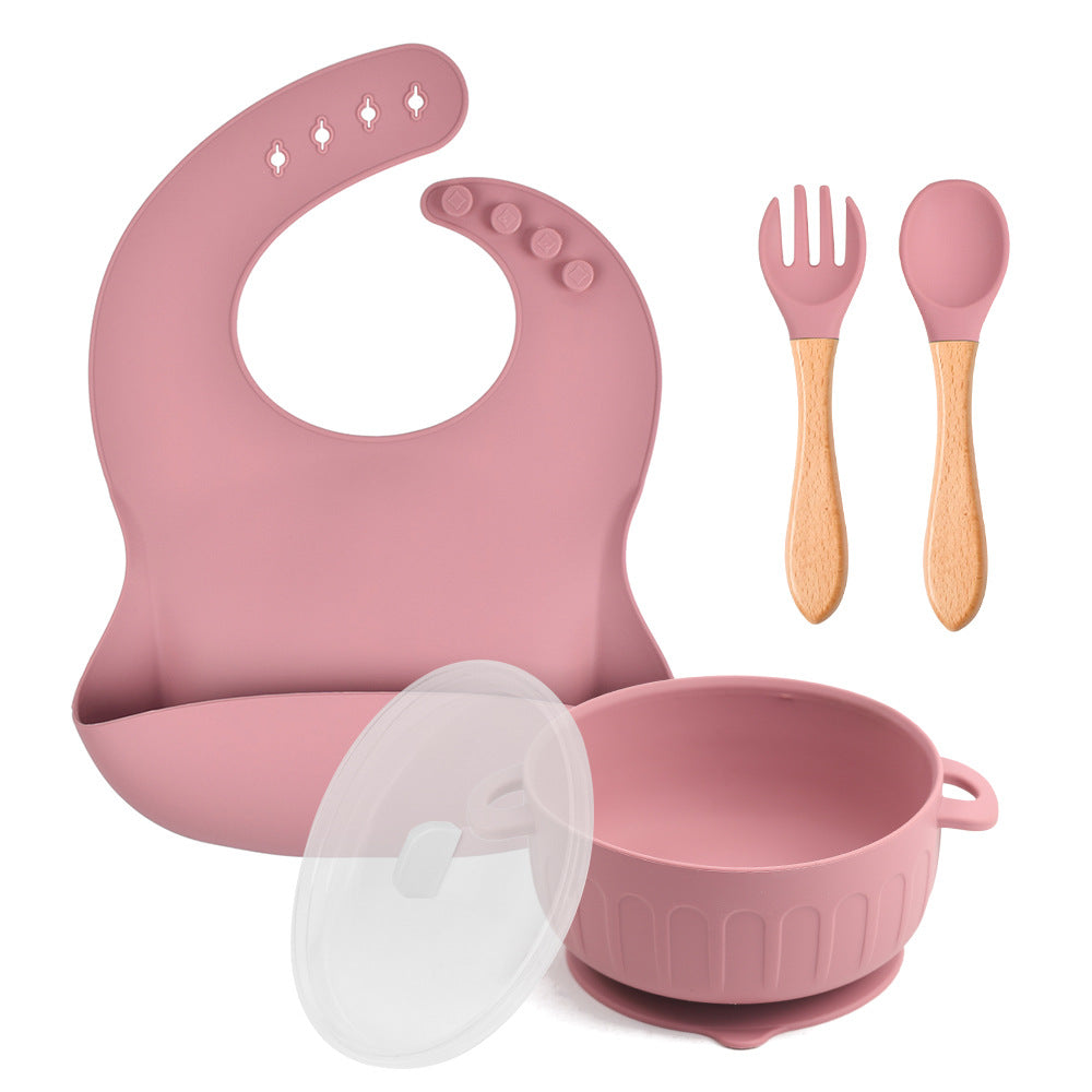 Children's Silicone Complementary Food Kit,Baby Food Feeding Starter Kit,Silicone Baby Feeding Kit,Toddler Self-Feeding Essentials,BPA-Free Baby Feeding Utensil Set