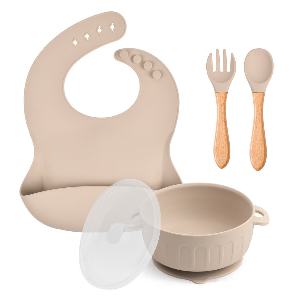 Children's Silicone Complementary Food Kit,Baby Food Feeding Starter Kit,Silicone Baby Feeding Kit,Toddler Self-Feeding Essentials,BPA-Free Baby Feeding Utensil Set