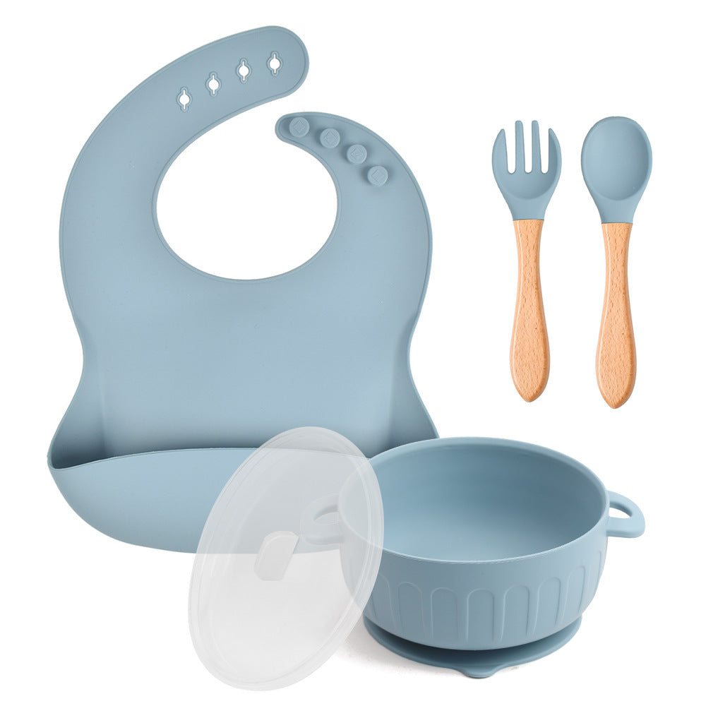 Children's Silicone Complementary Food Kit,Baby Food Feeding Starter Kit,Silicone Baby Feeding Kit,Toddler Self-Feeding Essentials,BPA-Free Baby Feeding Utensil Set