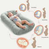 Infant Lounger,Cozy Baby Nest,Portable Baby Lounger,Comfortable Infant Sleeper,Multi-Functional Baby Bed