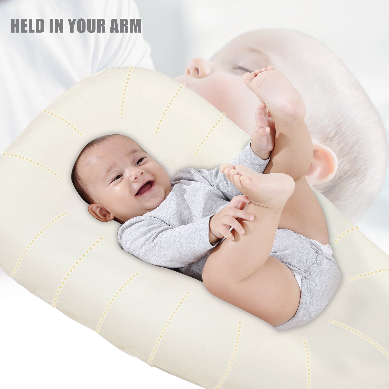 Infant Lounger Snuggle Nest Pillow,Safe Baby Sleep Solution,Cozy Baby Lounger,Nurturing Sleep Space,Comfortable Infant Pillow