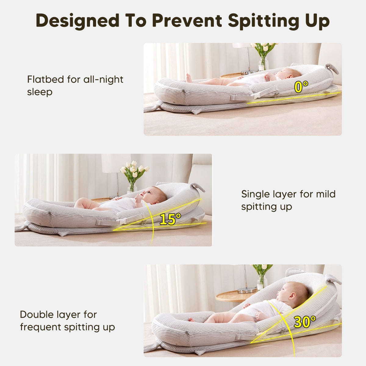Portable Baby Lounger,Travel-Friendly Infant Sleeper,Cozy and Comfortable Nest Bed,Multi-Function Baby Resting Pod,Foldable Baby Sleep Solution