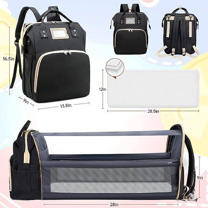 Diaper Bag Essentials,Stylish Baby Diaper Tote,Multi-Compartment Diaper Backpack,Travel-Ready Changing Bag,Durable Diaper Organizer