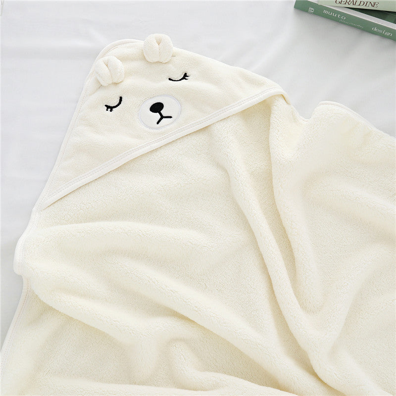 Hooded Swaddling Towel,Baby Hooded Bath Wrap,Infant Swaddle and Dry Towel,Hooded Newborn Bath Blanket,Soft and Absorbent Baby Towel