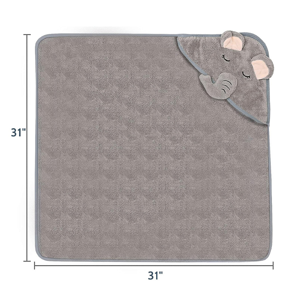 Hooded Swaddling Towel,Baby Hooded Bath Wrap,Infant Swaddle and Dry Towel,Hooded Newborn Bath Blanket,Soft and Absorbent Baby Towel
