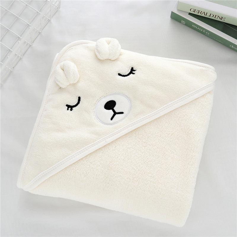 Hooded Swaddling Towel,Baby Hooded Bath Wrap,Infant Swaddle and Dry Towel,Hooded Newborn Bath Blanket,Soft and Absorbent Baby Towel