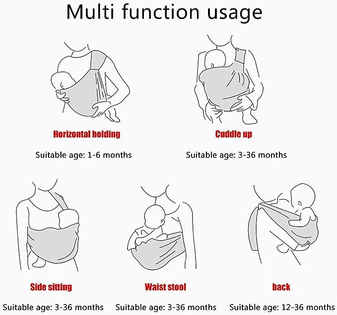 Ring Sling Baby Carrier,Adjustable Infant Ring Sling,Comfortable Babywearing Sling,Versatile Ring Sling Wrap,Stylish and Practical Baby Sling