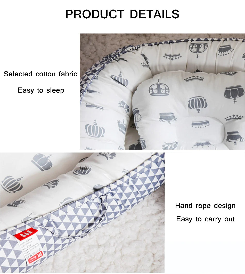 Nest Bed Baby,Safe Baby Sleep,Comfortable Baby Bed,Nurturing Sleep Environment,Secure Infant Nest