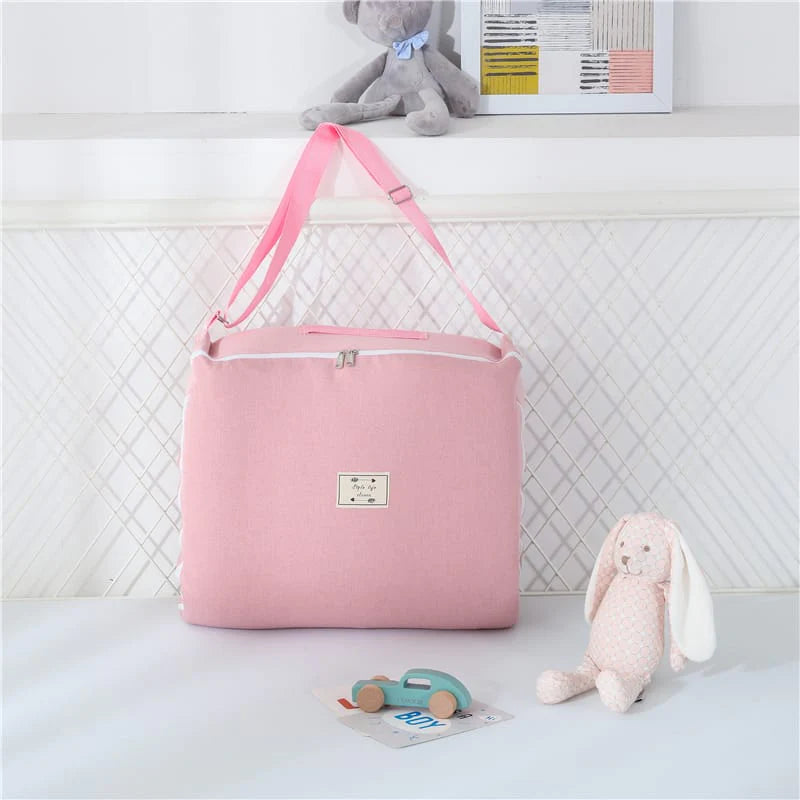 Cotton Portable Folding Crib,Convenient Baby Bed,Comfortable Travel Crib,Lightweight Baby Crib,Versatile Folding Crib