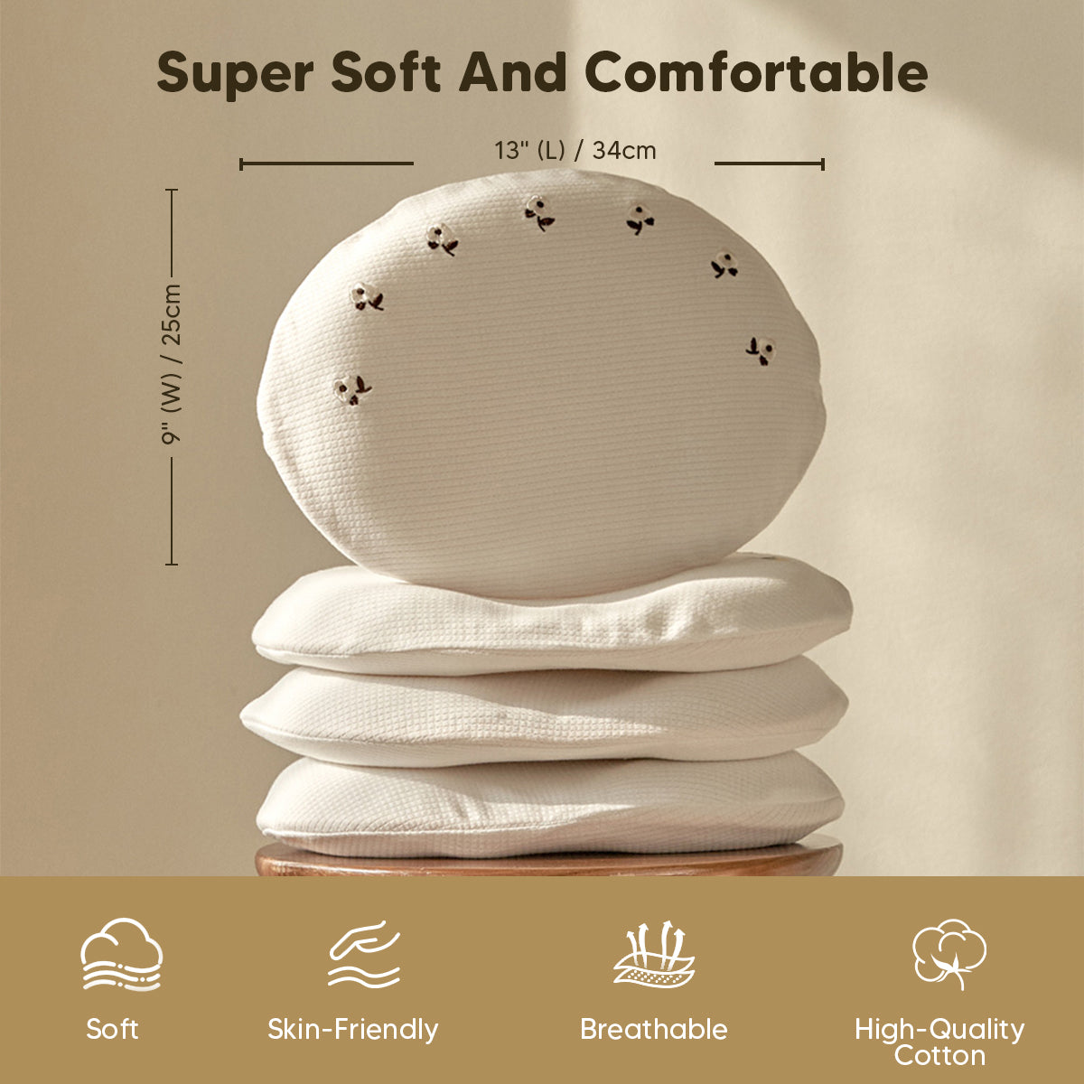 Baby Breathable Cotton Pillowcase(4 Patterns)