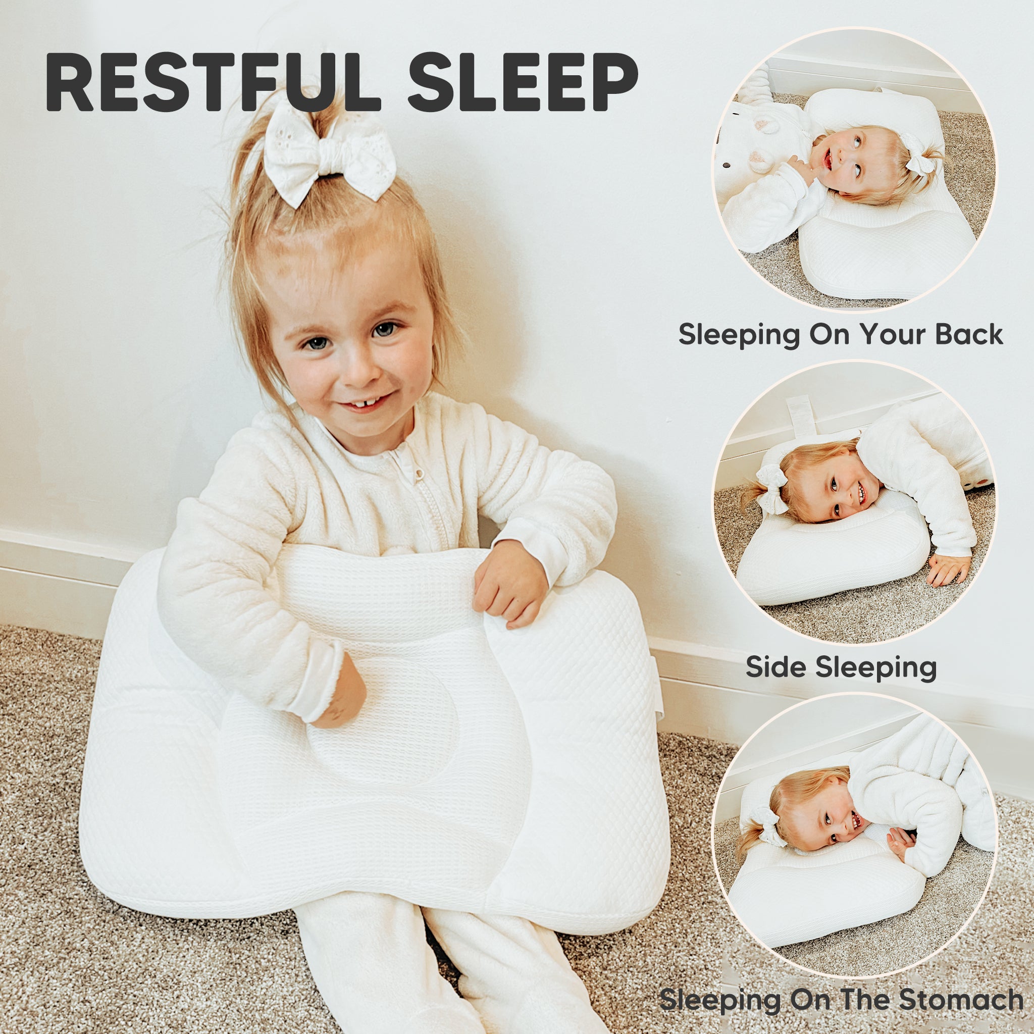 Coalahola Toddler Pillow,Safe and Non-Toxic Toddler Pillow,Toddler Pillow with Washable Cover,Gentle Toddler Pillow for Sensitive Skin,Toddler Pillow to Prevent Neck Strain
