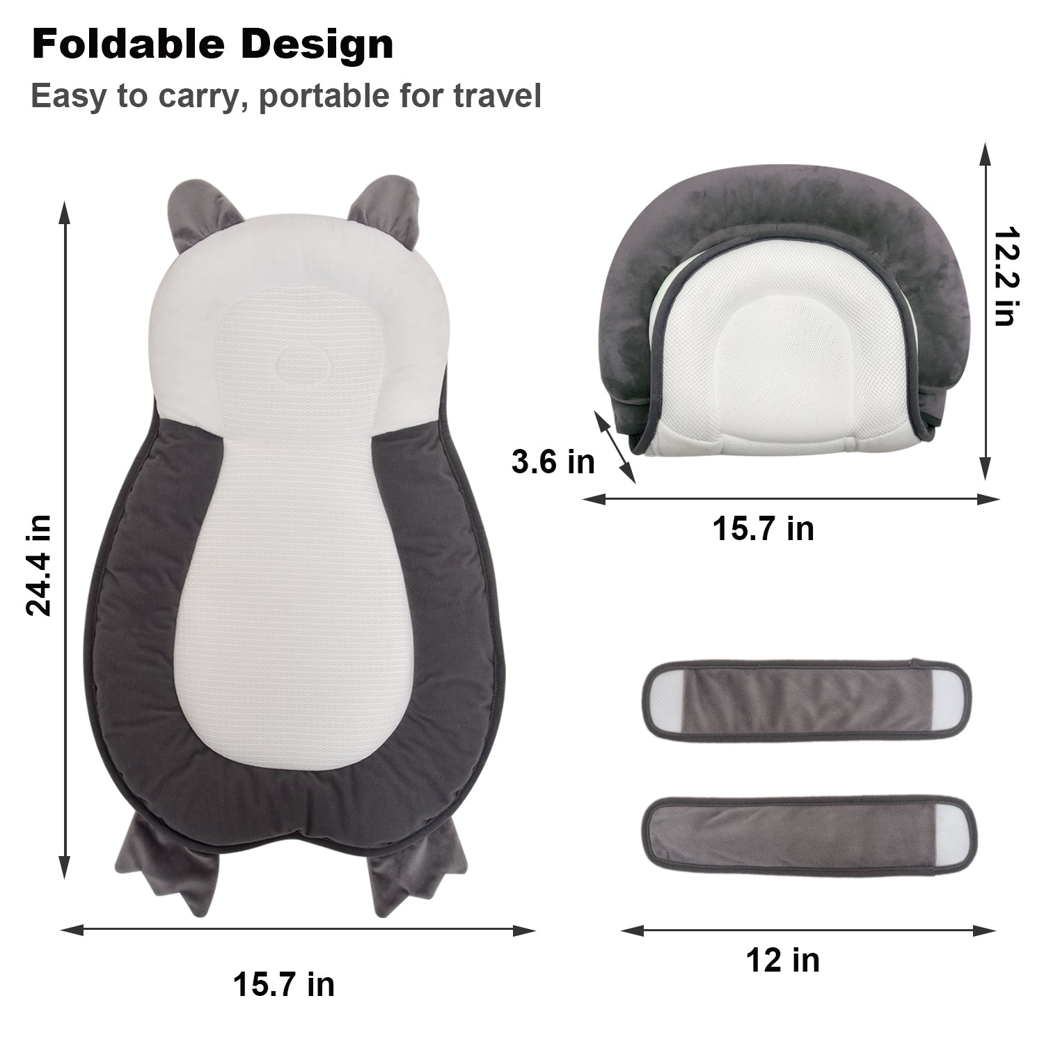 Portable Baby Nesting Bed,Bear-themed Baby Lounger,Cozy Infant Sleep Solution,Travel-Friendly Baby Bed,Safe and Comfortable Nesting Bed