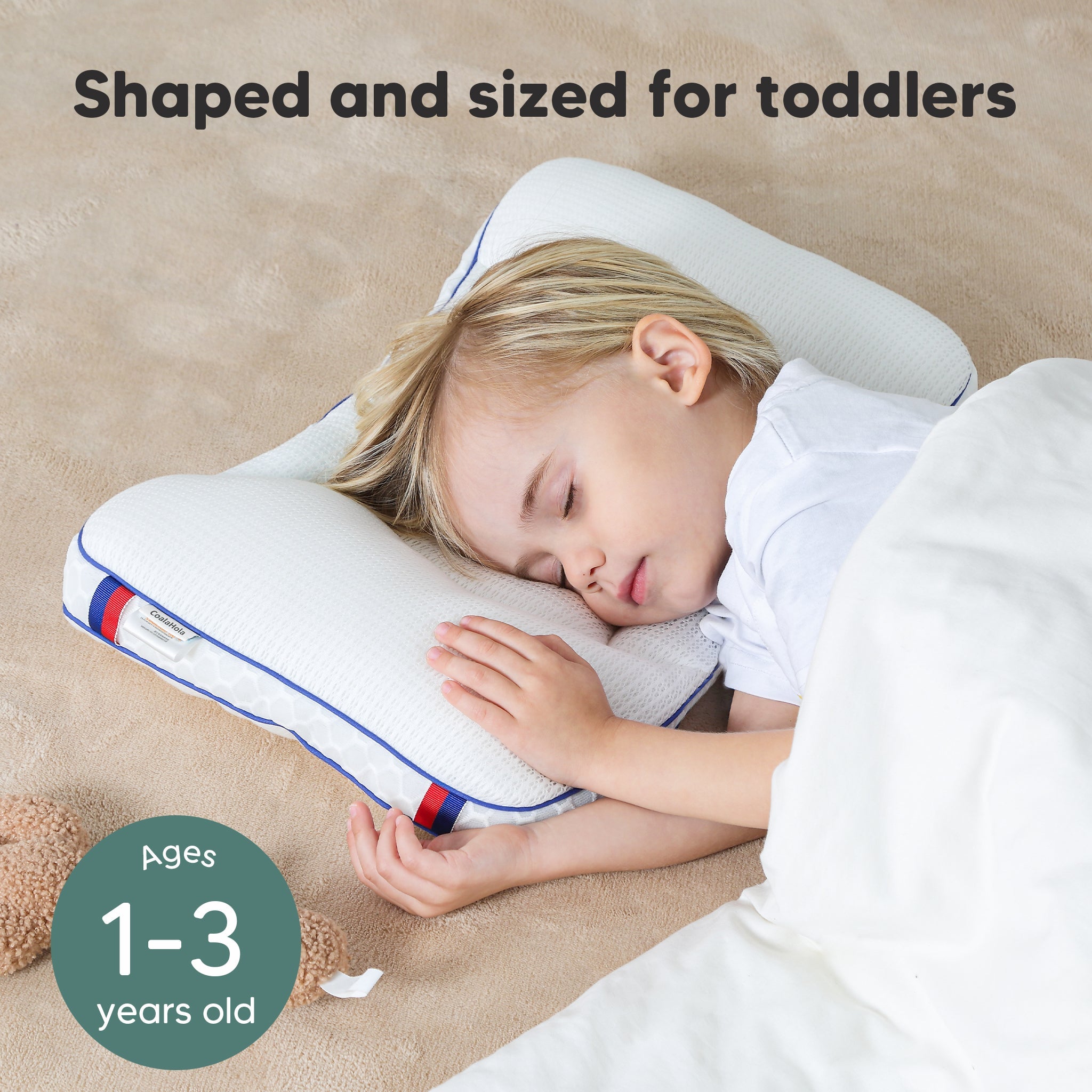 Pillow for Toddlers with Neck Issues,Ergonomic Pillow for Toddler Neck Pain,Toddler Neck Pain Relief Pillow,Hypoallergenic Toddler Neck Pillow,Pediatric Cervical Pillow for Toddlers
