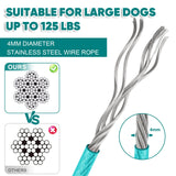 Furggis Tie Out Cable for Dogs Outside,20 FT Chew Proof Dog Runner for Yard, Dog Tie Out Cable for Dogs Up to 125lbs - Ice Blue