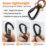Furggis Dog Tie Out Runner for Yard, Dog Trolley System 75FT Dog Lead with 15FT Dog Runner Line, Dog Zipline Heavy Duty Dog Run Cable for Large Dogs 250lbs, Orang