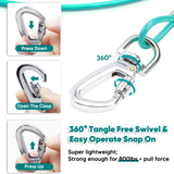 Furggis Tie Out Cable for Dogs Outside,20 FT Chew Proof Dog Runner for Yard, Dog Tie Out Cable for Dogs Up to 125lbs - Ice Blue