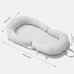 Portable Baby Lounger，Travel-Friendly Infant Sleeper，Cozy and Comfortable Nest Bed，Multi-Function Baby Resting Pod，Foldable Baby Sleep Solution