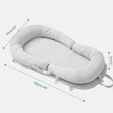 Portable Baby Lounger，Travel-Friendly Infant Sleeper，Cozy and Comfortable Nest Bed，Multi-Function Baby Resting Pod，Foldable Baby Sleep Solution