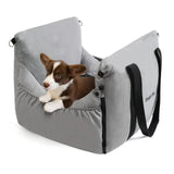 Dog Car Seat, Dog Booster Seat for Car, Adjustable Straps Perfect for Pets Up to 25lbs - Grey
