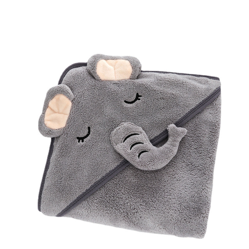 Hooded Swaddling Towel，Baby Hooded Bath Wrap，Infant Swaddle and Dry Towel，Hooded Newborn Bath Blanket，Soft and Absorbent Baby Towel