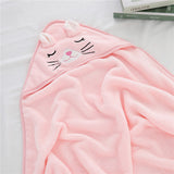 Hooded Swaddling Towel，Baby Hooded Bath Wrap，Infant Swaddle and Dry Towel，Hooded Newborn Bath Blanket，Soft and Absorbent Baby Towel