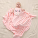 Hooded Swaddling Towel，Baby Hooded Bath Wrap，Infant Swaddle and Dry Towel，Hooded Newborn Bath Blanket，Soft and Absorbent Baby Towel