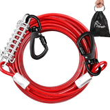 Furggis Tie Out Cable for Dogs Outside,20 FT Chew Proof Dog Runner for Yard, Dog Tie Out Cable for Dogs Up to 125lbs - Ice Blue