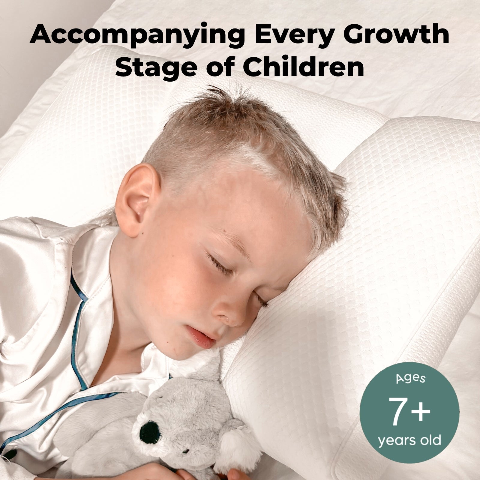 Junior Kids Pillow，Kids Pillow to Prevent Neck Strain，Hypoallergenic Junior Pillow，Soft and Comfortable Kids Pillow，Kids Pillow with Washable Cover