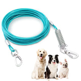 Furggis Tie Out Cable for Dogs Outside,20 FT Chew Proof Dog Runner for Yard, Dog Tie Out Cable for Dogs Up to 125lbs - Ice Blue