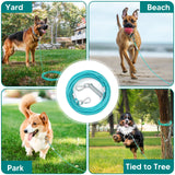 Furggis Tie Out Cable for Dogs Outside,20 FT Chew Proof Dog Runner for Yard, Dog Tie Out Cable for Dogs Up to 125lbs - Ice Blue