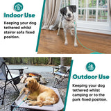 Furggis Tie Out Cable for Dogs Outside,20 FT Chew Proof Dog Runner for Yard, Dog Tie Out Cable for Dogs Up to 125lbs - Ice Blue