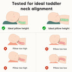Pillow for Toddlers with Neck Issues，Ergonomic Pillow for Toddler Neck Pain，Toddler Neck Pain Relief Pillow，Hypoallergenic Toddler Neck Pillow，Pediatric Cervical Pillow for Toddlers